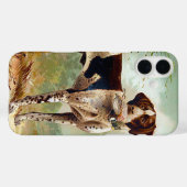 鳥を口に入れたハンター犬 Case-Mate iPhoneケース (裏面 (横))