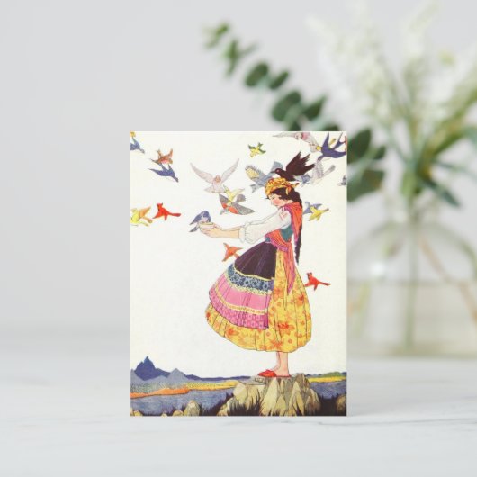 鳥を呼ぶ ポストカード (スタンド正面)