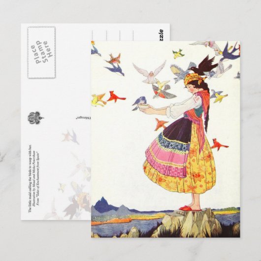鳥を呼ぶ ポストカード (正面/裏面)