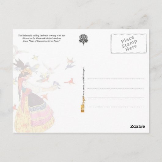 鳥を呼ぶ ポストカード (裏面)