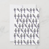 鳥を好む結婚式招待状、完全にカスタマイズ可能 招待状 (裏面)