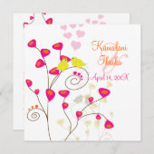 鳥を愛して、背景を加えて…… 招待状 (正面/裏面)