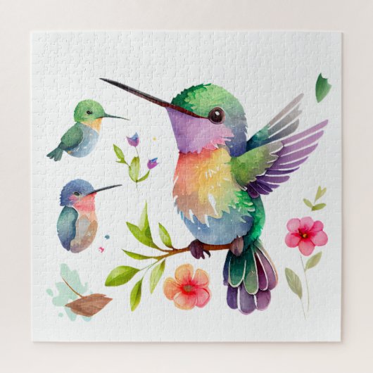 鳥を愛する人たちのかわいいハミングバード ジグソーパズル (縦)