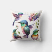 鳥を愛する人のための、美しくかわいいハミングバード クッション (裏面)
