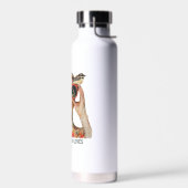 鳥を愛する女の子 – バードウォッチング ウォーターボトル (左面)