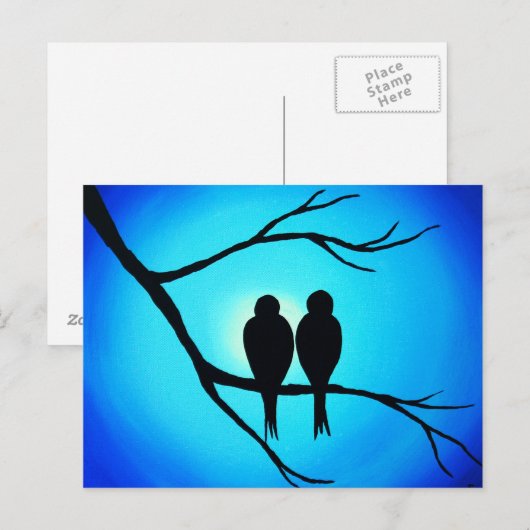 鳥を愛する ポストカード (正面/裏面)