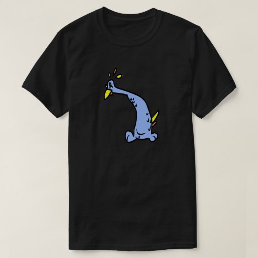 鳥を投げ捨てる Tシャツ (デザイン正面)