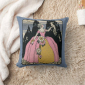 鳥を抱えるヴィンテージ クッション (ブランケット)