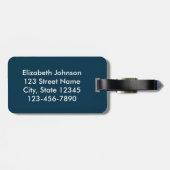 鳥を持つかわいいキリン ラゲッジタグ (裏面横)