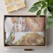 鳥を持つヴィンテージの最愛の子供 薄葉紙 (ギフト)