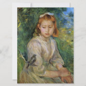 鳥を持つ少女(Berthe Morisot) カード (正面)