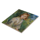 鳥を持つ少女(Berthe Morisot) タイル (側面)