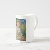 鳥を持つ少女(Berthe Morisot) ボーンチャイナマグカップ (正面右)