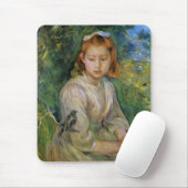 鳥を持つ少女(Berthe Morisot) マウスパッド (マウス)