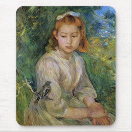 鳥を持つ少女(Berthe Morisot) マウスパッド