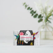 鳥を持つ通りの芸術の落書きの女の子 名刺 (スタンド正面)