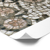 鳥を描いた床舗装、4世紀AD (m) ポスター (角)