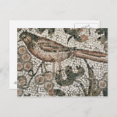鳥を描いた床舗装、4世紀AD (m) ポストカード (正面/裏面)