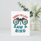 鳥を見てごめんね遅く鳥を見た ポストカード (スタンド正面)