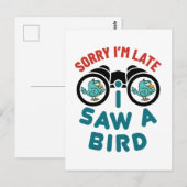 鳥を見てごめんね遅く鳥を見た ポストカード (正面/裏面)