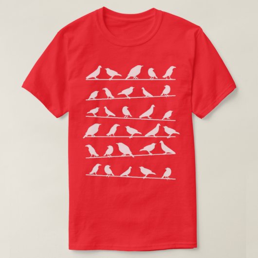 鳥を見る鳥の飼育員ペットギフト Tシャツ (デザイン正面)