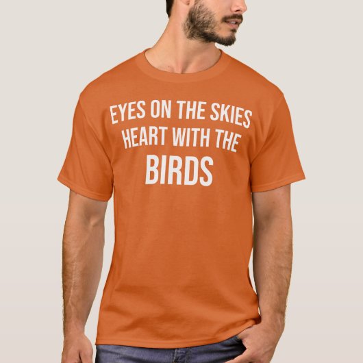 鳥を見る鳥ギフトを見る鳥の愛好家ビンタグ Tシャツ (正面)