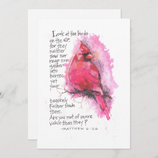 鳥を見る ノートカード (正面/裏面)