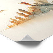 鳥を見る – 水彩イエスのクリスマスよだれかけ ポスター (角)