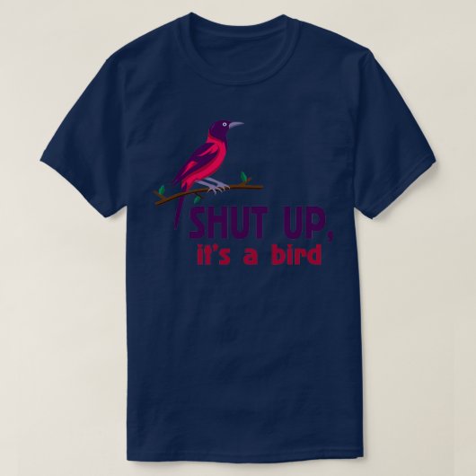 鳥を閉じる Tシャツ (デザイン正面)