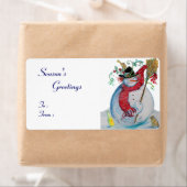 鳥を飲んだ雪だるま ラベル (インサイチュ)