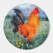 鳥アートの鶏肉 マグネット (正面)