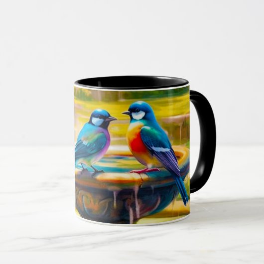 鳥アート類 マグカップ (正面右)