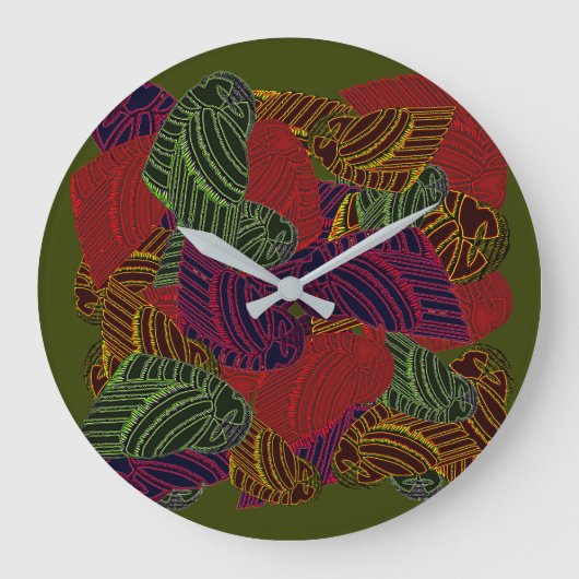 鳥アールデコ時計 ラージ壁時計 (正面)