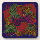 鳥アールデコ高光沢コースター コースター (正面)