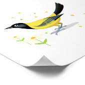 鳥イラストレーション ポスター (角)