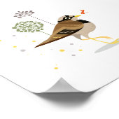 鳥イラストレーション ポスター (角)