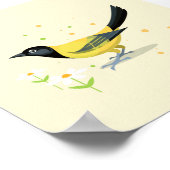 鳥イラストレーション ポスター (角)