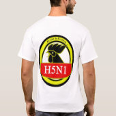鳥インフルエンザのデザイン1 Tシャツ (裏面)