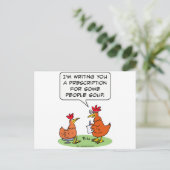 鳥インフルエンザの人 医者 患者 スープ ポストカード (スタンド正面)