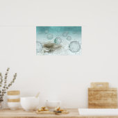 鳥インフルエンザ細胞のイラストレーション ポスター (キッチン)