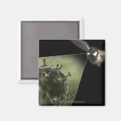 鳥インフル来ンの鳥が飛び出した マグネット (正面/裏面)