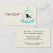 鳥エレガントかご 名刺 (正面/裏面)