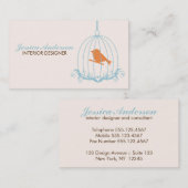 鳥エレガントかご 名刺 (正面/裏面)