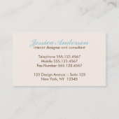 鳥エレガントかご 名刺 (裏面)