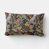 鳥エレガントが黒い緑 ランバークッション (裏面)