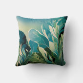 鳥エレガントと花模様装飾用クッション クッション (裏面)