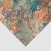 鳥エレガントと花 薄葉紙 (詳細)