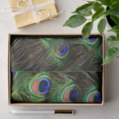 鳥エレガントターコイズグリーンピーコックフェザー 薄葉紙 (ギフト)