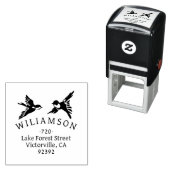 鳥エレガントヴィンテージファミリー差出人住所 セルフインキングスタンプ (インサイチュ)
