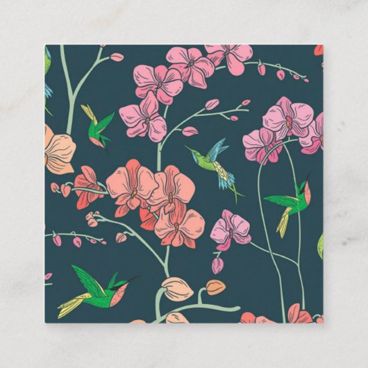 鳥エレガント植物広場名刺 スクエア名刺 (裏面)